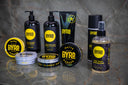 Nine Byrd products against a marble background.